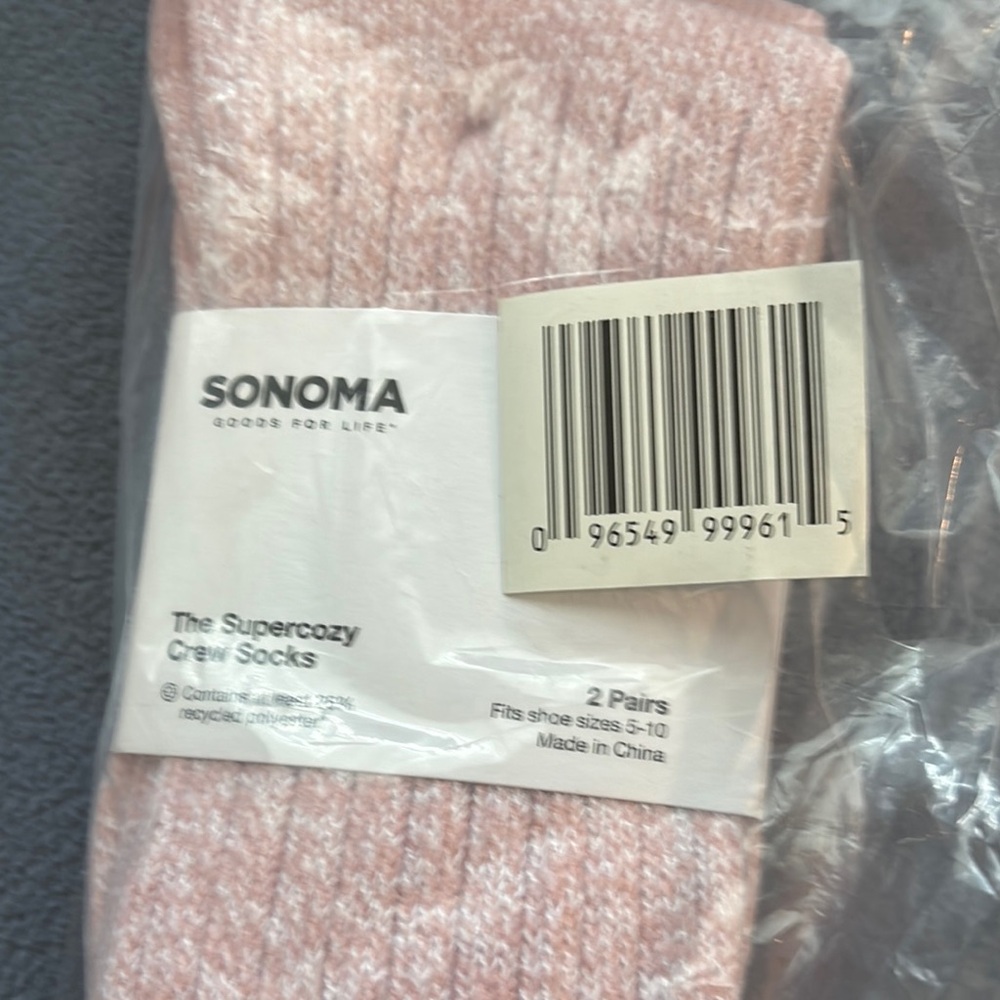 Sonoma Pink Socks - Picture 2 of 2